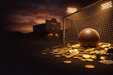 Fodbold på en oplyst stadionbane